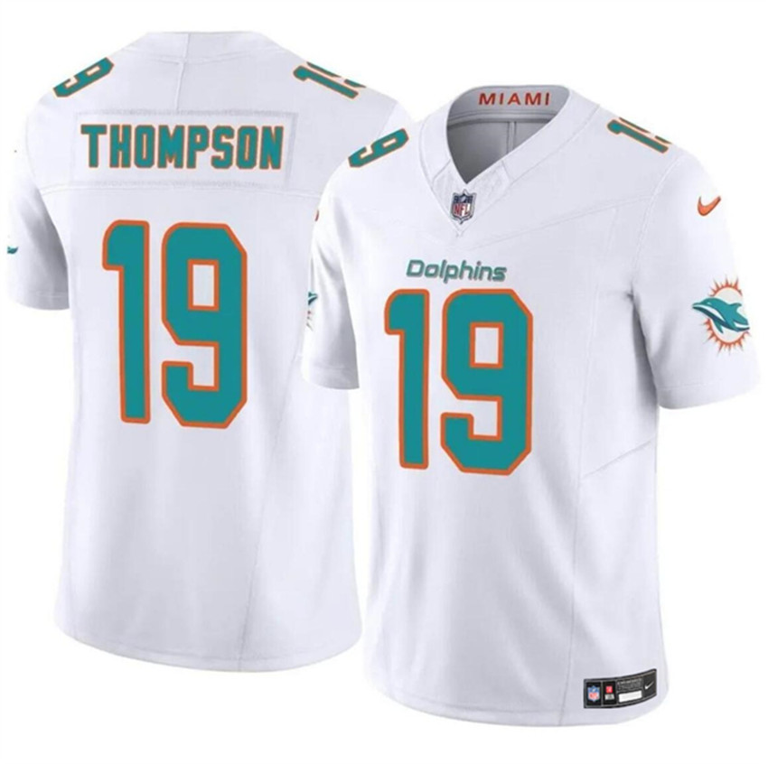 Youth White Miami Dolphins #19 Skylar Thompson 2023 F.U.S.E Vapor Limited Stitched Football Jersey